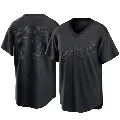 Youth No.23 Shea Langeliers Oakland Athletics Black Replica Pitch Fashion Jersey