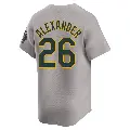 Youth No.26 CJ Alexander Oakland Athletics Gray Limited Away Jersey