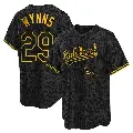 Youth No.29 Austin Wynns Oakland Athletics Black Replica Snake Skin City Jersey