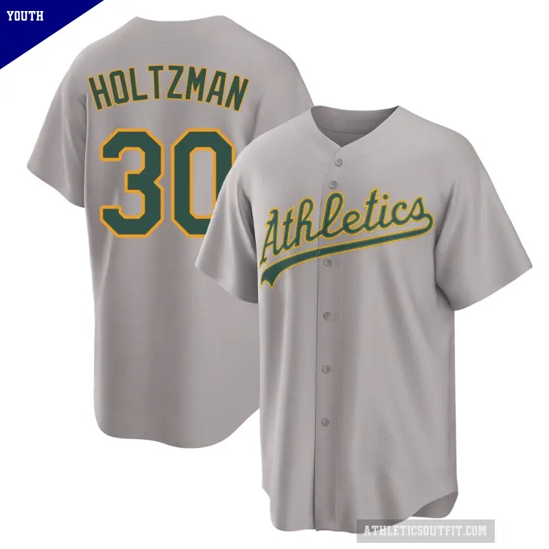 Youth No.30 Ken Holtzman Oakland Athletics Gray Replica Away 2.0 Jersey