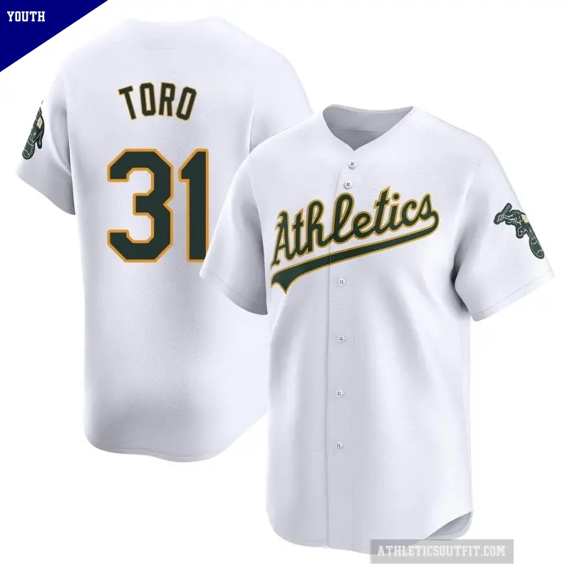 Youth No.31 Abraham Toro Oakland Athletics White Limited Home Jersey