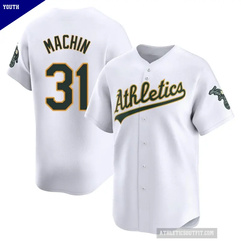 Youth No.31 Vimael Machin Oakland Athletics White Limited Home Jersey