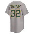 Youth No.32 Colby Thomas Oakland Athletics Gray Replica Away 2.0 Jersey