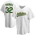 Youth No.32 Colby Thomas Oakland Athletics White Replica Home Jersey
