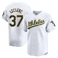 Youth No.37 Jose Leclerc Oakland Athletics White Limited Home Jersey