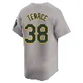 Youth No.38 Gene Tenace Oakland Athletics Gray Limited Away Jersey