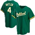 Youth No.4 Lawrence Butler Oakland Athletics Green Replica Kelly Alternate Jersey