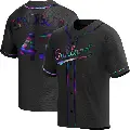Youth No.43 Dennis Eckersley Oakland Athletics Black Replica Holographic Alternate Jersey
