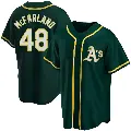 Youth No.48 T.J. McFarland Oakland Athletics Green Replica Alternate Jersey