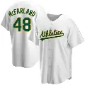 Youth No.48 T.J. McFarland Oakland Athletics White Replica Home Jersey