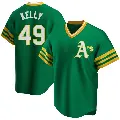 Youth No.49 Michael Kelly Oakland Athletics Green Replica R Kelly Road Cooperstown Collection Jersey
