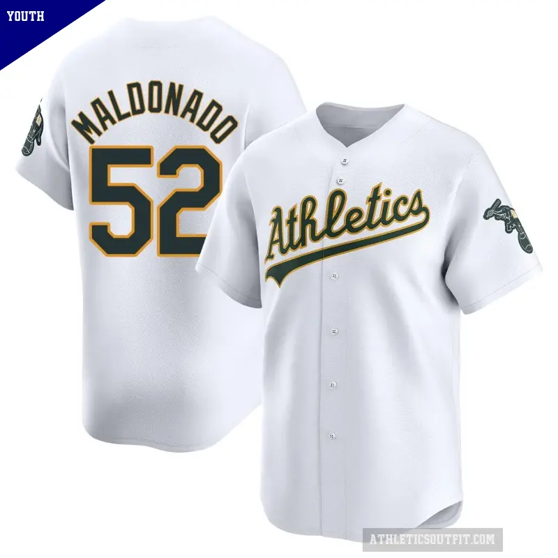Youth No.52 Anthony Maldonado Oakland Athletics White Limited Home Jersey