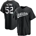 Youth No.52 Kyle McCann Oakland Athletics Black/White Replica Jersey