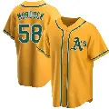 Youth No.58 Noah Murdock Oakland Athletics Gold Replica Alternate Jersey