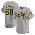 Youth No.68 Domingo Acevedo Oakland Athletics Gray Limited Away Jersey