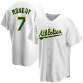Youth No.7 Rick Monday Oakland Athletics White Replica Home Jersey