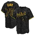 Youth No.70 J.T. Ginn Oakland Athletics Black Replica Snake Skin City Jersey