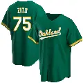 Youth No.75 Barry Zito Oakland Athletics Green Replica Kelly Alternate Jersey