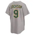 Youth No.9 Reggie Jackson Oakland Athletics Gray Replica Away 2.0 Jersey