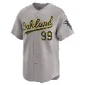 Youth No.99 Jesus Aguilar Oakland Athletics Gray Limited Away Jersey